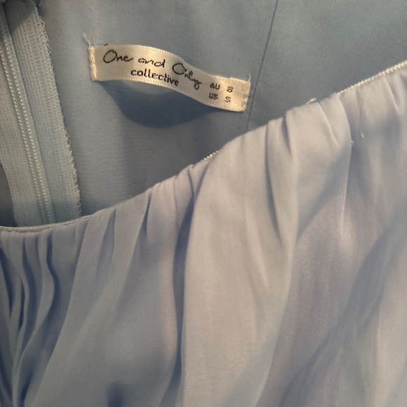 Blue, long sleeved mini dress - Picture 4 of 4